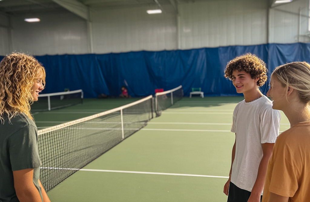 Kids at nike tennis camp
