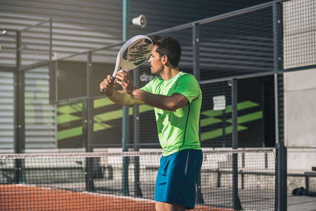 Man Playing Pickle Ball